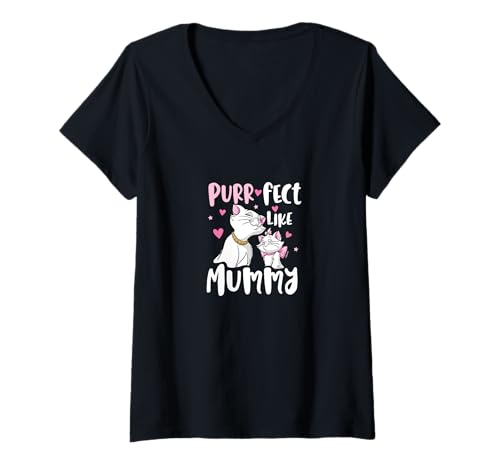 T-shirt Disney Les Aristochats femme col V coton imprimé chat original