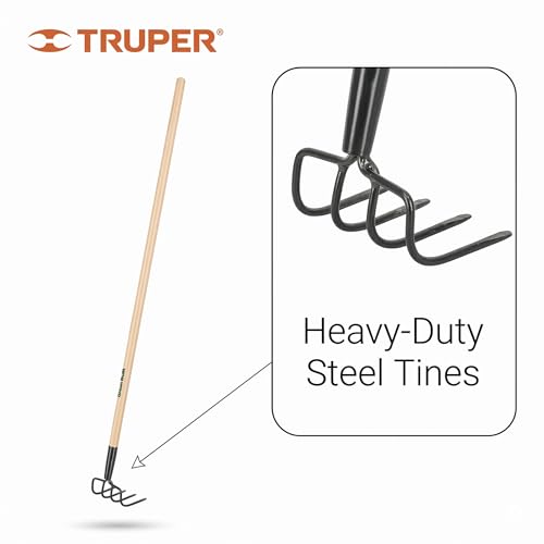 Cultivador Truper GreenBuilt 4 púas, mango madera 48 pulg miniatura 3