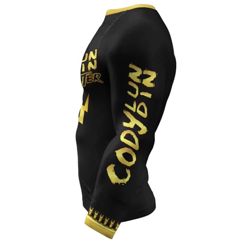 Men's Long Sleeve Shirt Baselayer Performance Compression Quick Drying Splice Compression Swim Shirts Rash Guard Top3