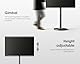 FITUEYES Design TV Ständer Rollbar für 32-65 Zoll Fernseher Mobiler TV Standfuss höhenverstellbar Modern minimalistisch Fernsehständer für Wohnung Büro Heim