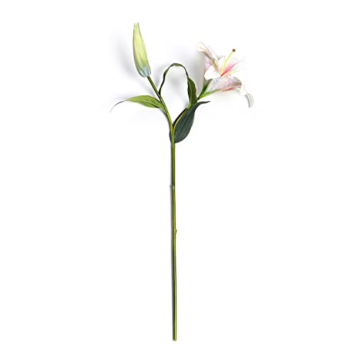 Image of PURE HOME + LIVING White Faux Tigerlily Spray 1 Piece