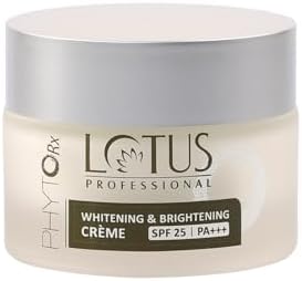 Lotus Professional PHYTORx WHITENING & BRIGHTENING CREAM SPF 25 | PA+++ | Radiant skin | Even skin tone | Pigmentation | Paraben Free | 50g