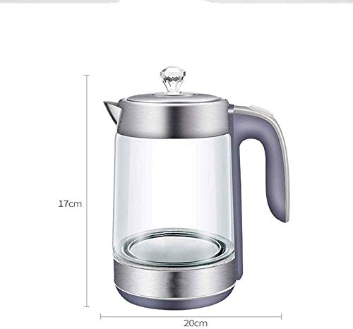 LKNJLL Elektro-Tee-Kessel 1.8L, 1500W Schnellkoch Glas Wasserkocher, BPA-frei & 304-Edelstahl-Heißwasserkessel Kessel… – Bild 3