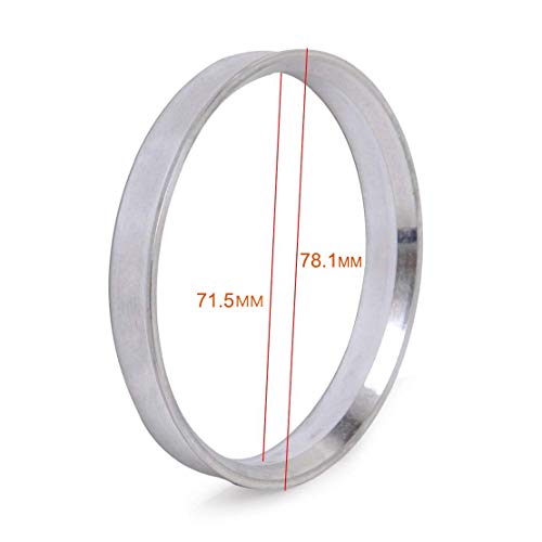 Image of ZHTEAPR 4pcs Wheel Hub Centric Rings 71.5 to 78.1 OD=78.1mm ID=71.5mm Aluminium Alloy Wheel Hubrings 78.1 to 71.5
