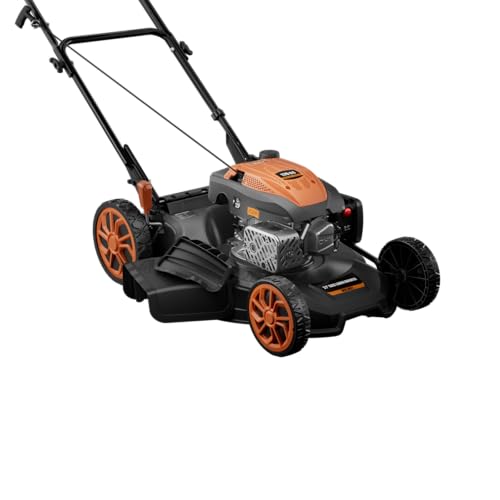 Self-Propelled Gas Lawn Mower, 170CC Mulch/Rear Bag/Side Discharge/Rear Discharge, Foldable Gas...