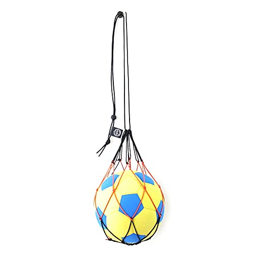 【リフティングが上手くなるボールネット】リフティング練習 サッカートレーニング用ボールバッグ (ブラック×オレンジレッド, 子供用(80cm)) 【リフティングが上手くなるボールネット】リフティング練習 サッカートレーニング用ボールバッグ (ブラック×オレンジレッド, 子供用(80cm))