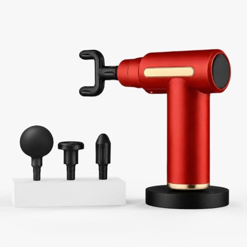 Image of 4 Piece Massage Heads - Pain Relief Simple to use One Button Massage Gun for Body Recovery | Wireless & Rechargeable Handheld Gun Massager Machine | Leg Massager Therapy Gun Multicolor, inchThe Only Massage We Need inch
