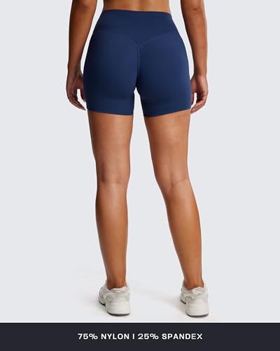 Aoxjox Workout Biker Shorts for Women Tummy Control High Waisted Athletic Hidden Scrunch Gym Running Yoga Short 4.5"4