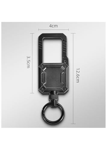 Porte-clés antivol en métal rétractable pour ceinture et sac à dos