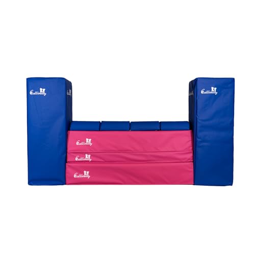 Callieway Turnier Agility Mauer „Bounce Over - Soft“ – alle FCI Sprunghöhen (Fuchsia/blau)