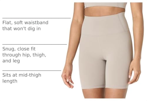 Image of Amazon Essentials Women's Active FormFlex Buttery Soft High Waist 7 inch Yoga Biker Shorts