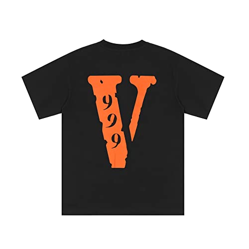Vlone Hip-Hop Tees Red Big V Crew Neck T-Shirt V Print Graphic Friends Couple Short Sleeve T-Shirt