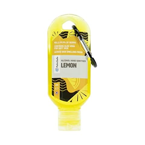 Palm Safe Lemon Alcohol Hand Sanitiser 60 ml Clip Bottles Cover