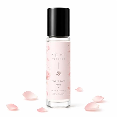 Image of Korean Rose Aesthetic Attar 6ml for Women | Long Lasting Floral Perfume Oil | Alcohol-Free Premium Fragrance Roll-On