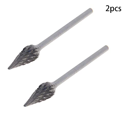 Fresas rotativas 6mm vientre doble acero tungsteno 2pcs miniatura 3