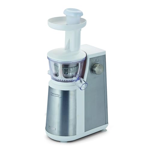 Ariete 177 Centrika Slow Juicer Metal, Estrattore di succo, 400 W, Raccoglitore di succo, 1 velocità + reverse, Argento
