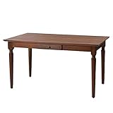 サンフラワーラタン ダイニングテーブル ブラウン 幅135×奥行き80×高さ73cm チーク無垢材 ダイニングテーブル エクステンションボード付属 ACT450KA