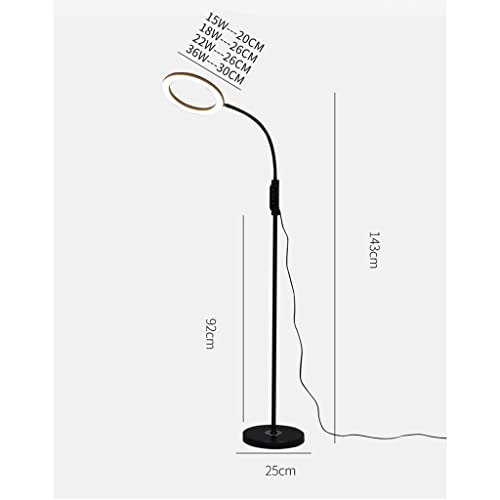Lampadaire à bras oscillant réglable 3 couleurs pour fauteuil de lecture