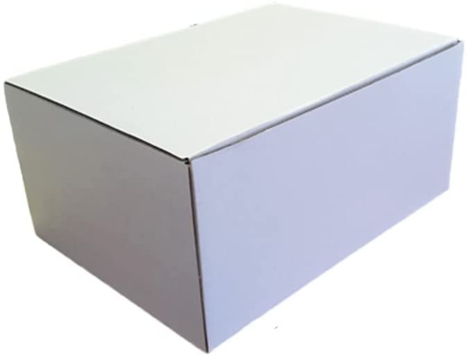 SelfHold White Cardboard Postal Box 310 x 230 x 150mm Royal Mail Small Parcel Size Shipping Mailing Carton Gift Boxes - Made in Britain