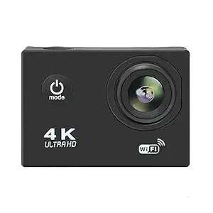 AJUK 4K Action Camera with Accessories Kit | WiFi | 16 MP | 170 Degree Wide Angle Lens | 30m Underwater Waterproof Underwater Camera for YouTube Vlogging, Bike Helmet Motovlogging & Travel Vlog