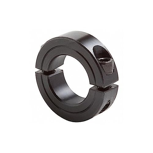 Climax Metal 2C-043 Steel Two-Piece Clamping Collar, Black Oxide Plating, 7/16