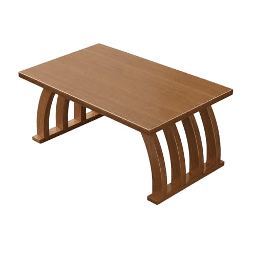 Japanese Floor Table – Low Coffee & Dining Table for Sitting on the Floor, Meditation & Tea, Zen Wooden Chabudai, Multi-Purpose Japanese Furniture，Walnut