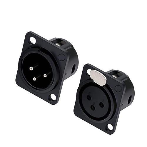 Châssis de prise XLR métallique 3 broches haute durabilité pour panneau de studio de musique