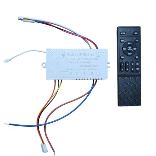 Ventilador de techo LED con mando a distancia con 6 velocidades y función de batería (cabezal agitador)