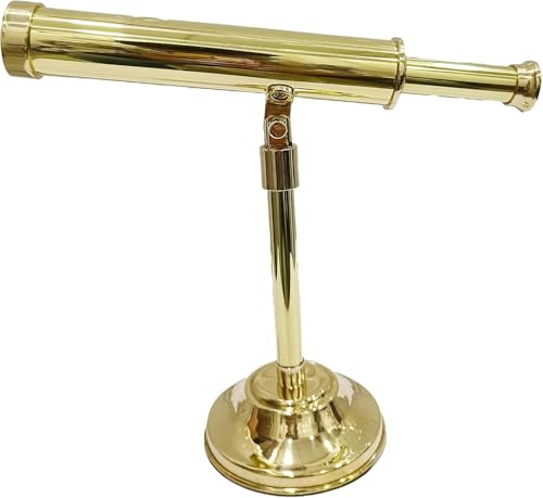 Navy Handmade Shiny Brass Telescope Maritime Ship Instrument Functional Clear Vision Nautical Home Decor