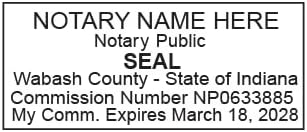 Miniatura 2 de Hubco Sello notario autoentintado S-844 púrpura - Indiana