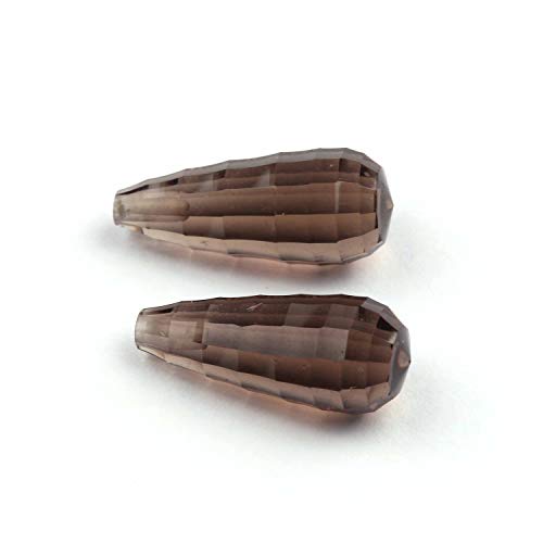 Quartz fumé naturel taillé en larme pour créer un bijou personnalisé à offrir