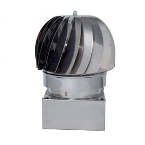 Comignolo Antivento A Base Quadrata In Acciaio Inox Terminale per