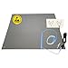 Produktbild Minadax 60 x 30cm GRAU Antistatik ESD Computer Matte Tischmatte Premiumqualität inkl. Manschette + 2,4m Verlängerung - ESD-Schutz