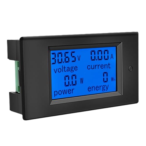 Image of DC 6.5-100V 0-20A Current Voltage Power Meter, DC Amp Wattage Energy Volt Meter, RQG Multimeter Ammeter Battery Monitor with Backlit LCD Display