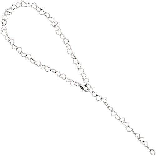 Preisvergleich Produktbild JOBO Damen-Fußkette aus kleinen Herzen 925 Silber 27 cm variabel