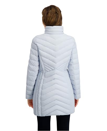 Image of Nautica Women's Stretch Puffer Jacket- Wind & Water-resistant Winter Coat Faux Fur Lined Hood