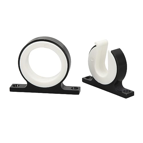 Banapoy Fishing Rod Holders, Wall Mounted, Horizontal, Black Aluminum, Deck Mount