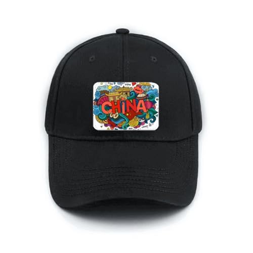 Casquette de baseball noire réglable classique en coton pour homme et femme