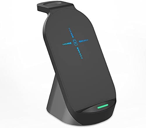 Miniatura 2 de BoxWave Cargador compatible con Huawei Mate 40 Pro - Soporte compacto inalámbrico multicarga (10W), auriculares inalámbricos Qi Stand Charger Watch