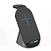 BoxWave Charger Compatible with Xiaomi Redmi Note 13 4G - Compact Wireless MultiCharge Stand (10W), Wireless Qi Stand Charger Watch Earbuds - Jet Black