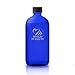 Bottiglia in vetro informato blu, borraccia in vetro, acqua solarizzata, cover antiscivolo e antiurto, formato 500 ml (1 bottiglia)