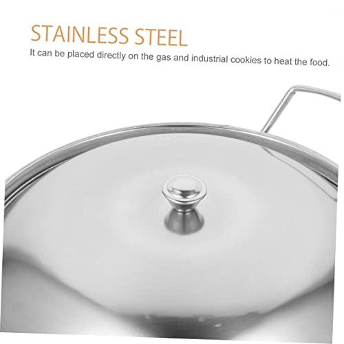 Happyyami Wok de Acero Inoxidable con Tapa y Doble Asa miniatura 5