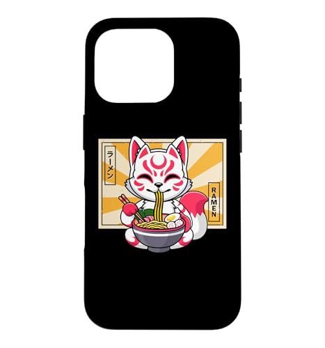 Funny Kawaii Ramen Kids Kitsune Nine Tailed Lover �X�}�z�P�[�X iPhone 16 Pro �p