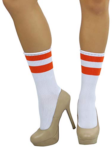 Image of ToBeInStyle Women's Acrylic Ankle Hi With Double Stripe Top Crew Fun Athletic Socks