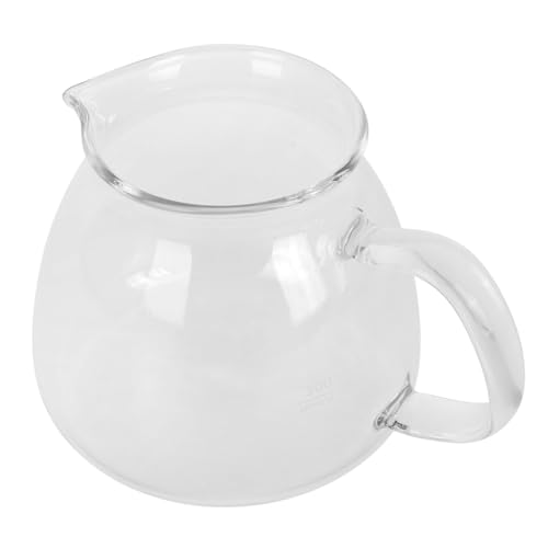 BRIGHTFUFU Glass Pitcher for Coffee Creamer Hand-pour Design for Precise Extraction Elegant 300ml for Sharing