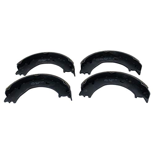 Image of TRQ Rear Ceramic Brake Pad & Coated Rotor with Parking Shoe w /Fluids Compatible with GM SUV