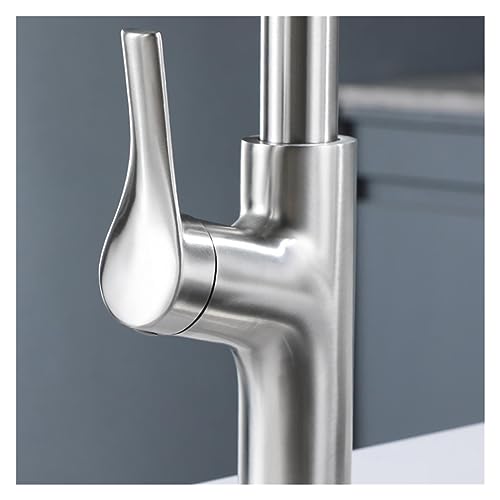 Robinet mélangeur d'évier de cuisine acier inoxydable 304 mitigeur noir mat - 5