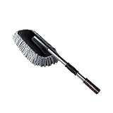 Feather Duster Car Wash Brush Car Duster Removable Telescopic Handle Car Wax Drag Microfiber Car Bru