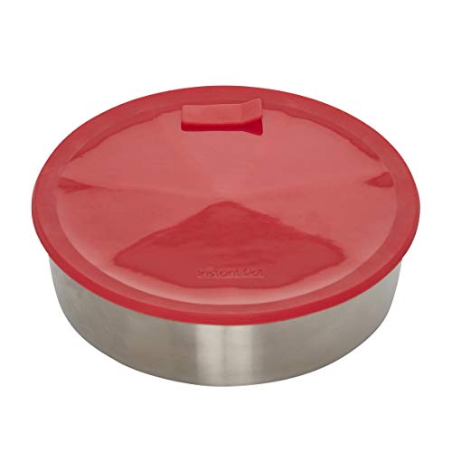 Instant Pot Official Round Nonstick Cook/Bake Pan with Lid & Removable Divider, Multi-Purpose, Heavy-Duty, Dishwasher Safe, Oven Safe, 7", 32 oz, Red, Compatible with 6-Quart and 8-Quart Cookers - image 5