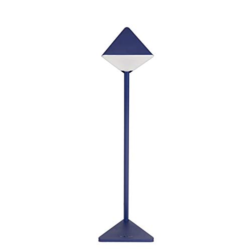 GHMYU Table Lamp Lámpara de Mesa Triangular Creativa Azul y roja, lámpara de Mesa táctil LED para Aprender a Leer, luz Nocturna, Regalo, Elegante y Suave protección para los Ojos (Color: Azul) Light